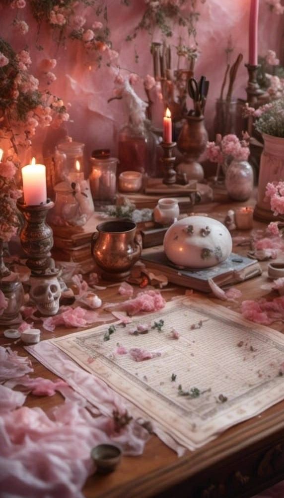 Coin culte pour sorcière rose