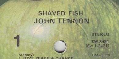 John Lennon SHAVED FISH APPLE RECORDS VINYL GREATEST HITS BEATLES