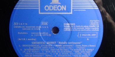 Ringo Starr SENTIMENTAL JOURNEY ODEON SPAIN VINYL RECORD