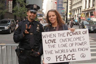 Black Lives Matter Protests. Police and Protesters come together
