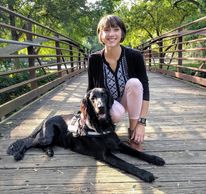 Animal Assisted Therapy in Charlotte, NC. Therapy dog Loki helps people with anxiety in counseling.
