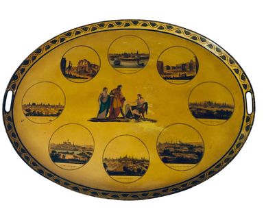 19th Century Neo Classical French Tole Tray