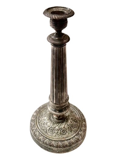 Neoclassical Style In Silver Gilt Candlestick