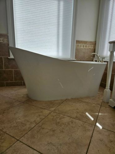 Free standing tub install