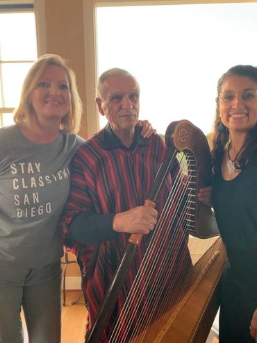 Alfredo Rolando Ortiz with San Diego Harpists, Elena Mashkovtseva and Tasha Smith Godinez