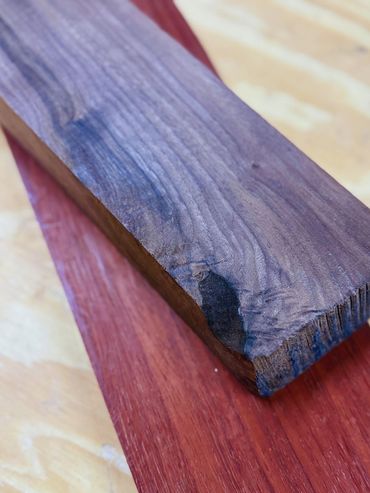 2 pieces of hardwood for woodworking and decor.