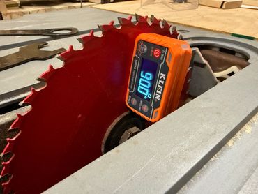 Table saw with blade for woodworking