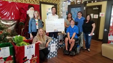 taking of toys from the Toy drive