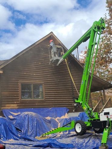 Log Home Staining in Asheville NC