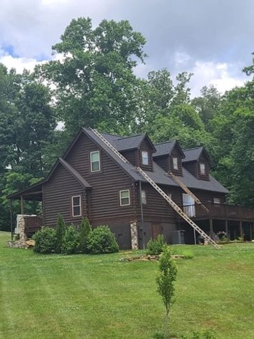 Asheville NC Log Home Staining