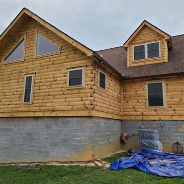 Log Home Staining Western North Carolina