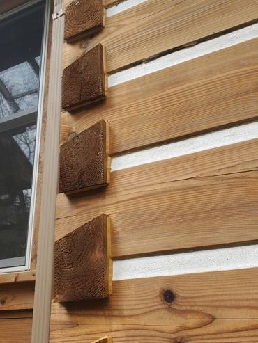 Log home chinking Western North Carolina