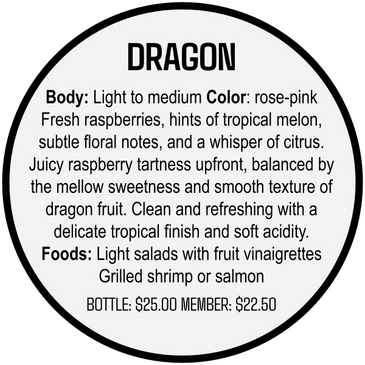 rose-pink Fresh raspberries, hints of tropical melon, subtle floral notes, and a whisper of citrus
