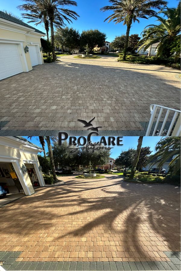 Professional paver sealing in Beachwalk
