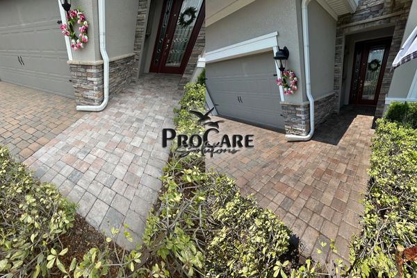 Luxury paver sealing in St. Augustine Shores.