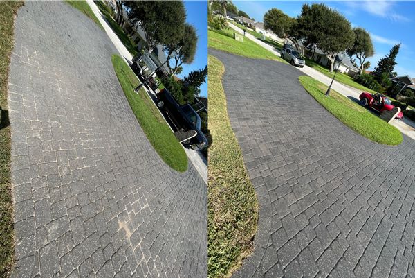 Premium paver restoration in Ponte Vedra Beach.