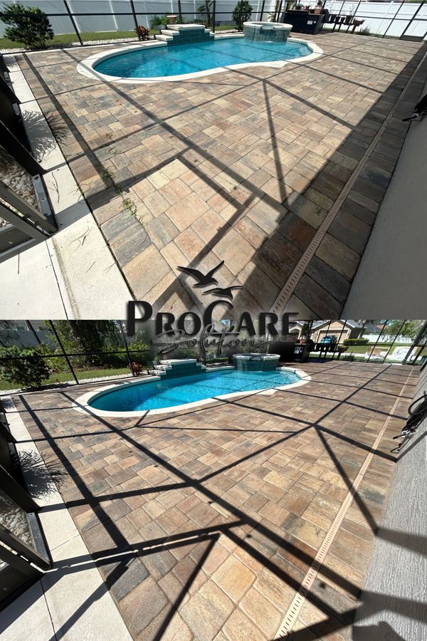Professional brick paver sealing in Plantation Bay.