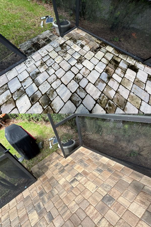 Brick paver restoration in Shearwater.
