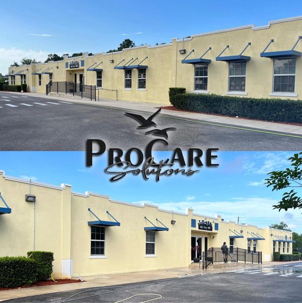 Commercial soft washing in St. Augustine for offices and retail centers