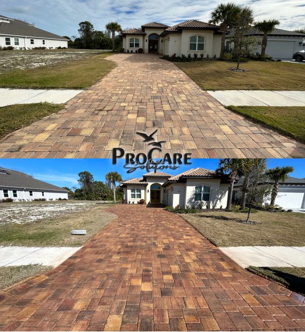 Luxury driveway sealing in Durbin Crossing.