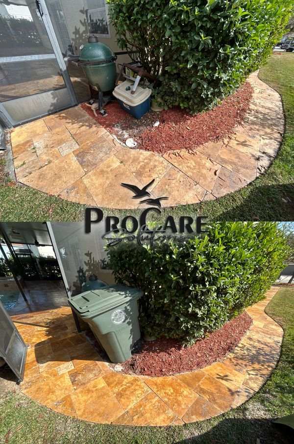 Travertine sealing in St. Augustine’s Marsh Creek, preserving premium stone surfaces.