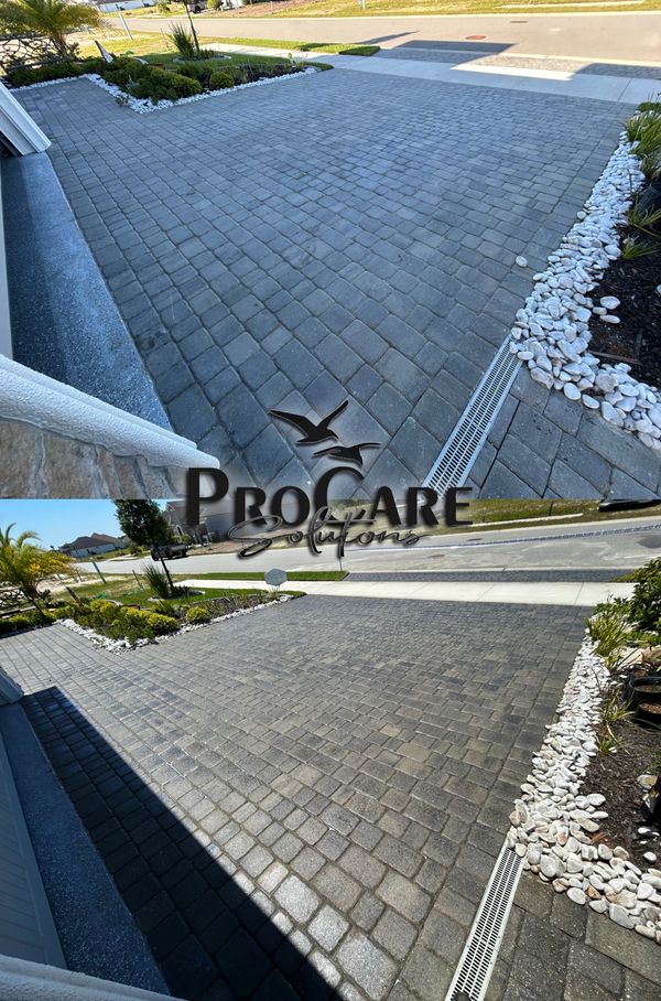 Driveway paver sealing in Plantation Bay.