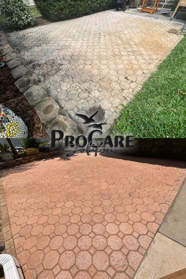 Brick paver restoration in Ormond Beach.