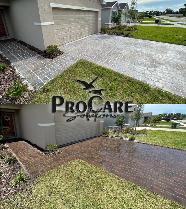 Brick paver sealing in Deerwood.
