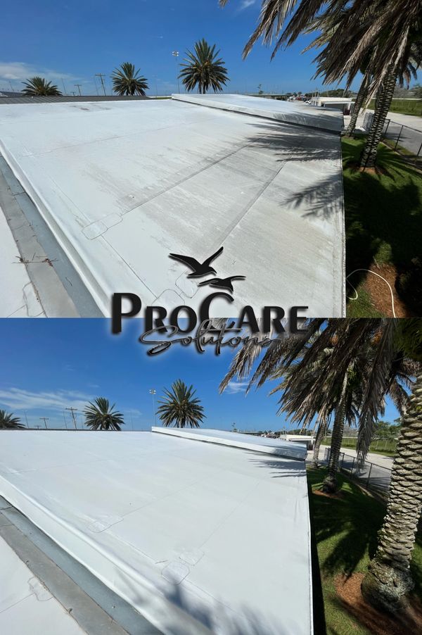 Commercial pressure washing in Palm Coast for warehouses, storefronts, sidewalks, and parking lots.