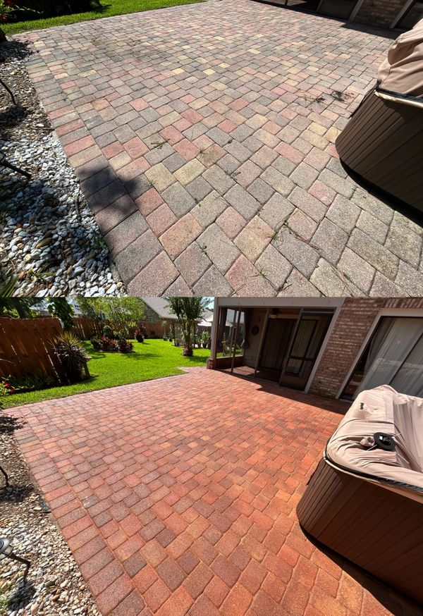 Brick paver restoration in Twenty Mile.