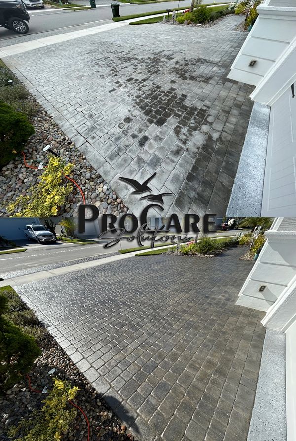 Premium paver restoration in Durbin Crossing.
