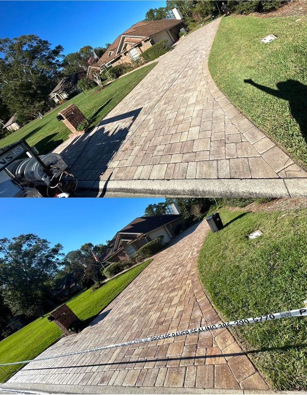 Luxury paver sealing in Pablo Creek Reserve.