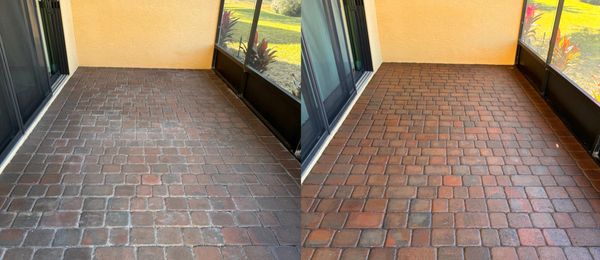 Brick paver sealing in Tamaya