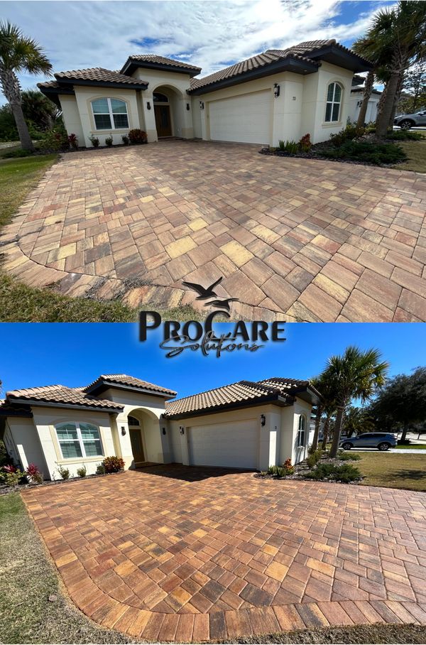 Brick paver restoration in Julington Creek Plantation.