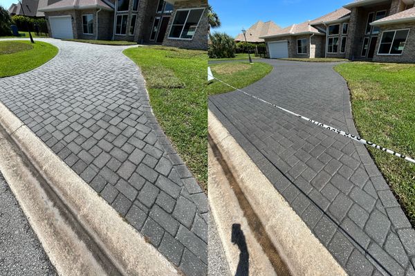 Luxury paver sealing in Sawgrass.