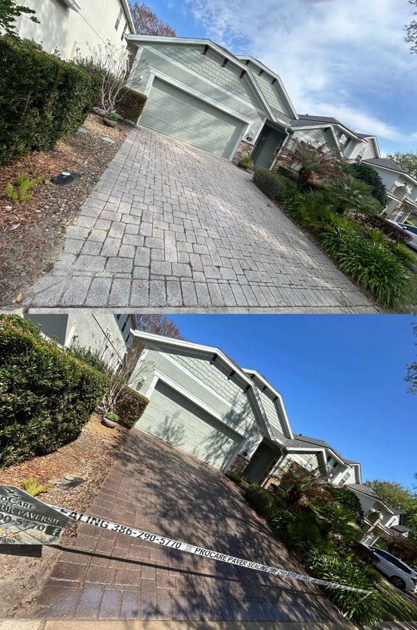 Brick paver sealing in Ponte Vedra.