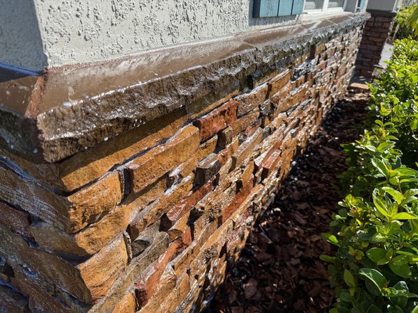 Stone wall sealing in St. Johns County that preserves natural beauty.