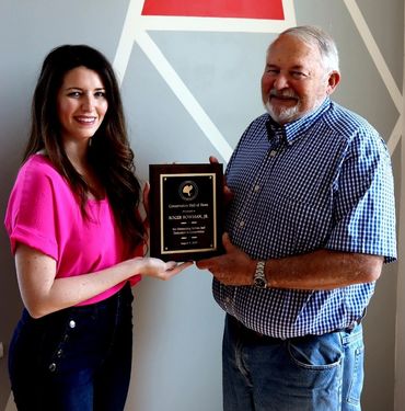 Roger Bowman, 2021 NACD SE Hall of Fame Inductee with Katie Sponberger, GACD Executive Director