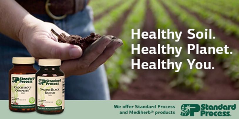 Healthy Soil. Healthy Planet. Healthy You.

We offer Standard Process and MediHerb products.