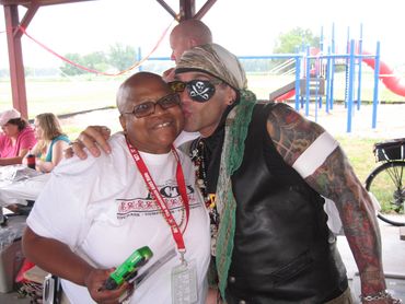 Barbara McKinney and Bob Bowers on ACT 5 AIDS ride in Madison, Wisconsin