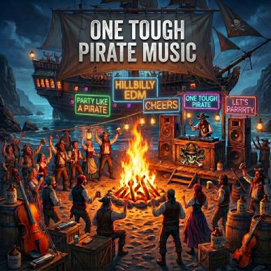 Hillbilly EDM dance music songs cover art by One Tough Pirate Music HIV/AIDS survivor Bob Bowers