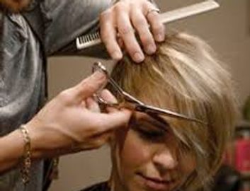 haircutting blonde haircut cutting bangs