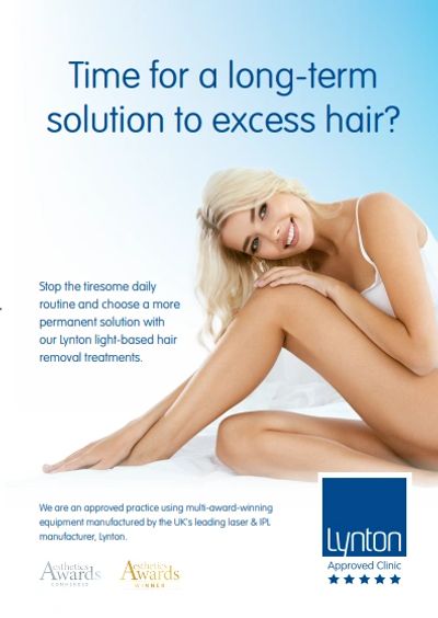 Hair removal promotional banner 