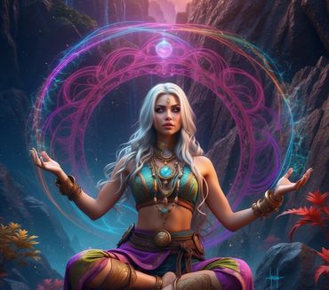 Comic book art, witch, magic,woman, A.I., ccreative, fantasy,fantastic, multiverse, cg, digital, art
