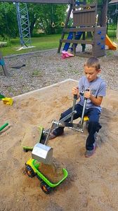 alt="ride on straight handle digger"