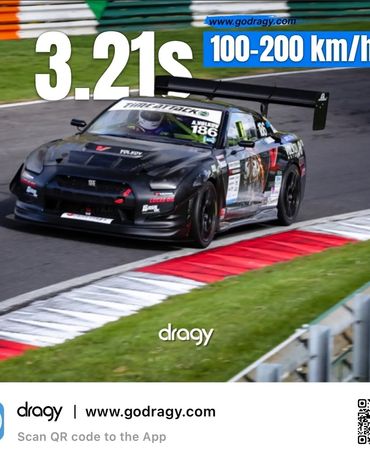 VOLKOV built R35 GTR Achieves 3.21s 100-200km Dragy time