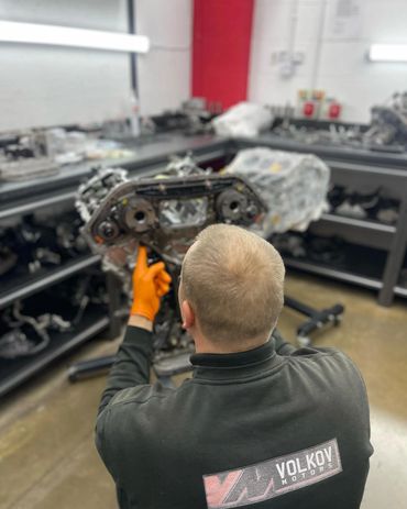 R35 GTR engine build in progress Alex making sure all in perfect VOLKOV Motors