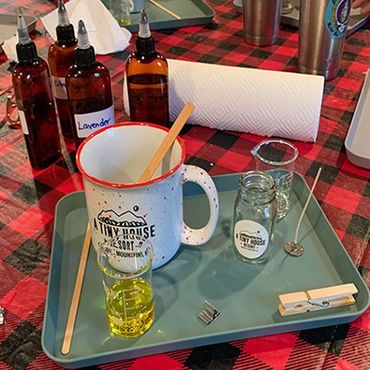 Candle making at A Tiny House Resort