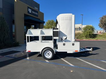 alt="Mobile restroom trailer for wildfire evacuation center support"