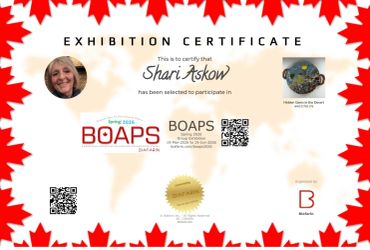 Shari Askow's award at BOAPS Spring 2026.
